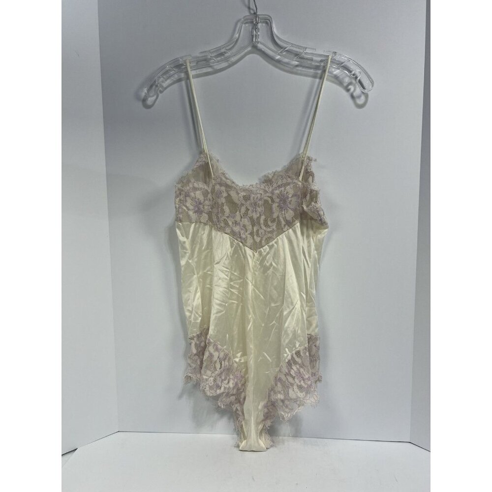 Vintage 1960s Union Made Body Suit Satin Lace Flair Brand Size Medium - Picture 2 of 8